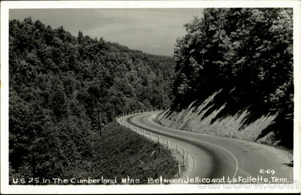 U. S. 25 In The Cumberland Mountains Scenic Tennessee