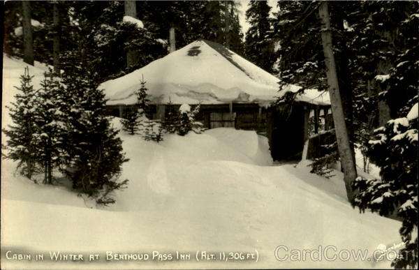 Cabin In Winter At Berthoud Pass Inn Colorado