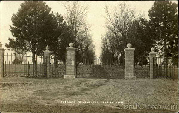 Entrance To Cemetery Stella Nebraska