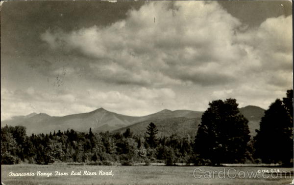 Franconia Range From Last River Road Scenic New Hampshire
