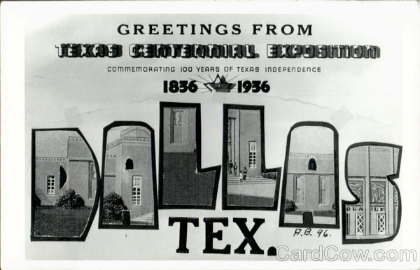 Greetings From Texas Centennial Exposition Dallas