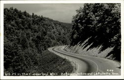 U. S. 25 In The Cumberland Mountains Postcard
