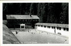 Swimming Pool Olympic Hot Springs, WA Postcard Postcard