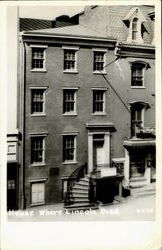 House Where Lincoln Died Postcard