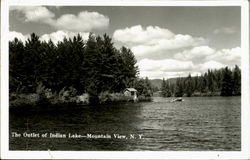The Outlet Of Indian Lake Postcard