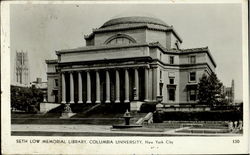 Seth Low Memorial Library, Columbia University Postcard