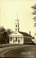 Unitarian Church Petersham, MA Postcard Postcard