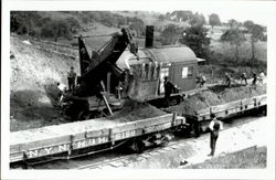 Steam Shovel Fayville Cut Postcard