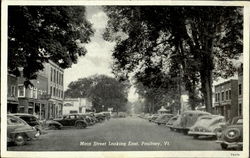 Main Street Looking East Postcard