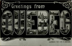 Greetings From Quebec Canada Postcard Postcard