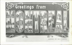 Greetings From Montreal Quebec Canada Postcard Postcard