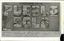 Greetings From Pueblo Color Postcard