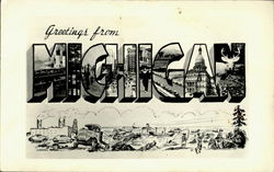 Greetings From Michigan Postcard
