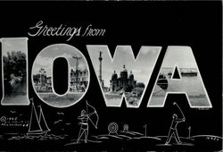 Greetings From Iowa Postcard