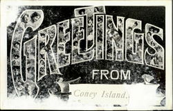 Greetings From Coney Island Postcard