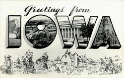 Greetings From Iowa Postcard