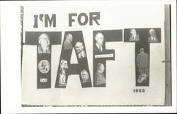 I'm For Taft 1952 Robert Taft Campaign Postcard