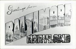 Greetings From Baltimore Postcard