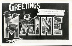 Greetings From Maine Postcard