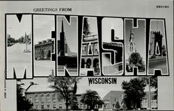 Greetings From Menasha Postcard