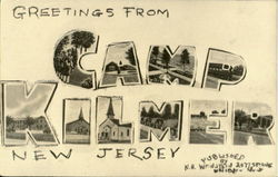 Greetings From Camp Kilmer Postcard