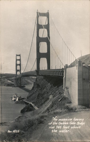 The Massive Towers of the Golden Gate Bridge San Francisco California
