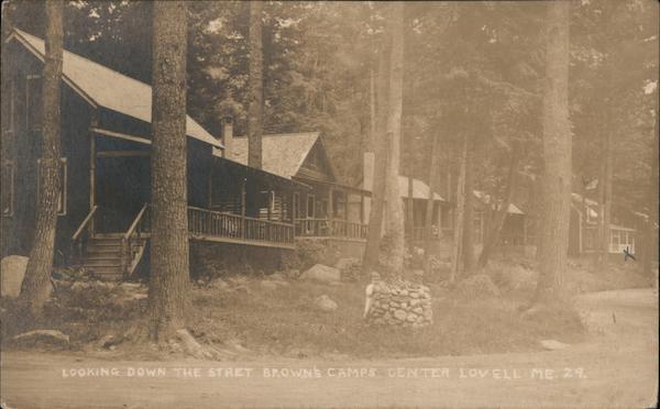Looking Down the Street, Brown's Camp Lovell Maine