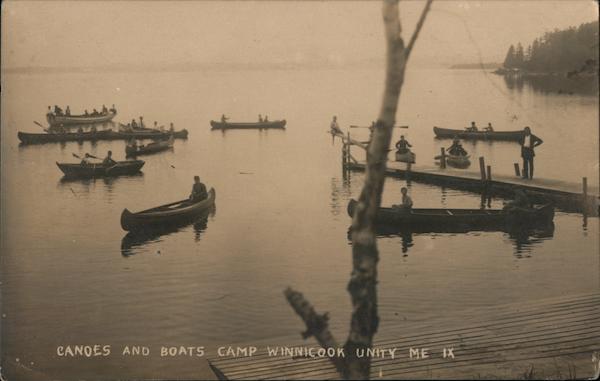Canoes and Boats Camp Winnicook Unity Maine