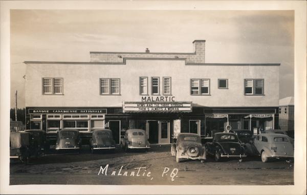 Malartic Theatre and Bank PQ Canada Quebec