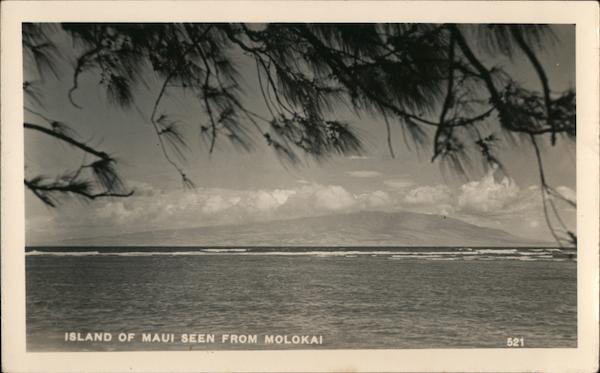 Island of Maui Seen from Molokai Hawaii