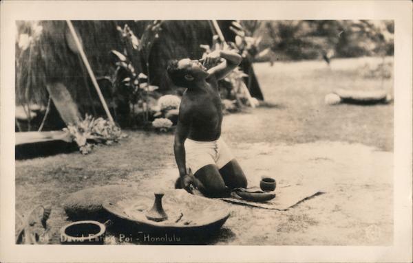 David Eating Poi Honolulu Hawaii