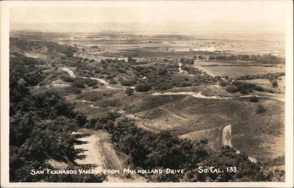 San Fernando Valley from Mulholland Drive Los Angeles California