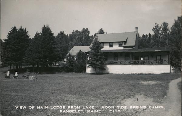 Main Lodge from Lake--Moon Tide Spring Camps Rangeley Maine