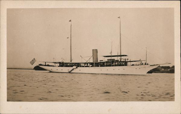 Large Yacht with Flag Boats, Ships