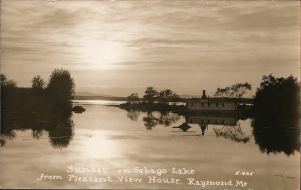 Sunset on Sabago Lake from Pleasant View House Raymond Maine