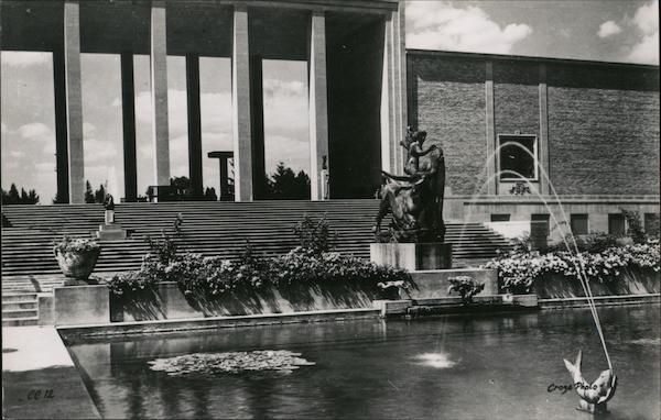 Approach to Museum and Library, Cranbrook Academy of Art Bloomfield Hills Michigan