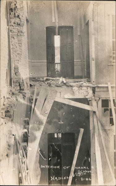 Interior of Naval School, Mexican Border War Veracruz Mexico