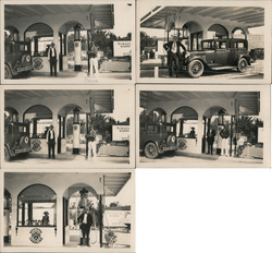 Lot of 5 Snapshots: Vern's Western Gasoline Original Photograph
