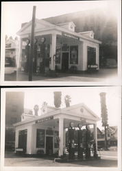 Lot of 2 Photos: Mobilgas Station Gas Stations Original Photograph Original Photograph Original Photograph