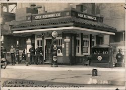 Gulf Oil Service Station, Penn Avenue & 16th Street, 1931 Postcard