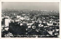 Hollywood From The Hills, Los Angeles In The Distance Postcard