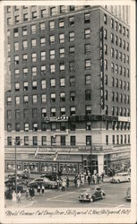 World Famous Owl Drug Store Hollywood & Vine Postcard