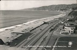 Roosevelt Highway and Beach Postcard