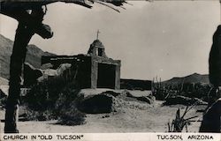 Church in Old Tucson Arizona Postcard Postcard Postcard