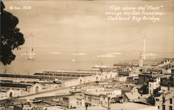 High Above The "Fleet" Swings The San Francisco-Oakland Bay Bridge Postcard