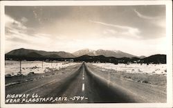 Highway 66 Near Flagstaff, 1945 Postcard