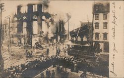 Grand Opera House Fire, 1907 Postcard