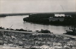 Mississippi River from Riverview Park Hannibal, MO Postcard Postcard Postcard