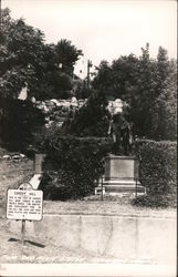 Cardiff Hill Tom and Huck Statue Postcard