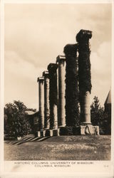 Historic Columns, University of Missouri Postcard